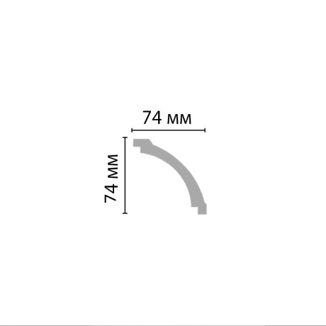 Плинтус потолочный гладкий DECOMASTER 96616 (74*74*2400мм)